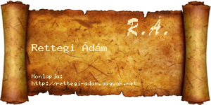 Rettegi Ádám névjegykártya